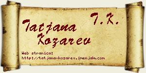 Tatjana Kozarev vizit kartica